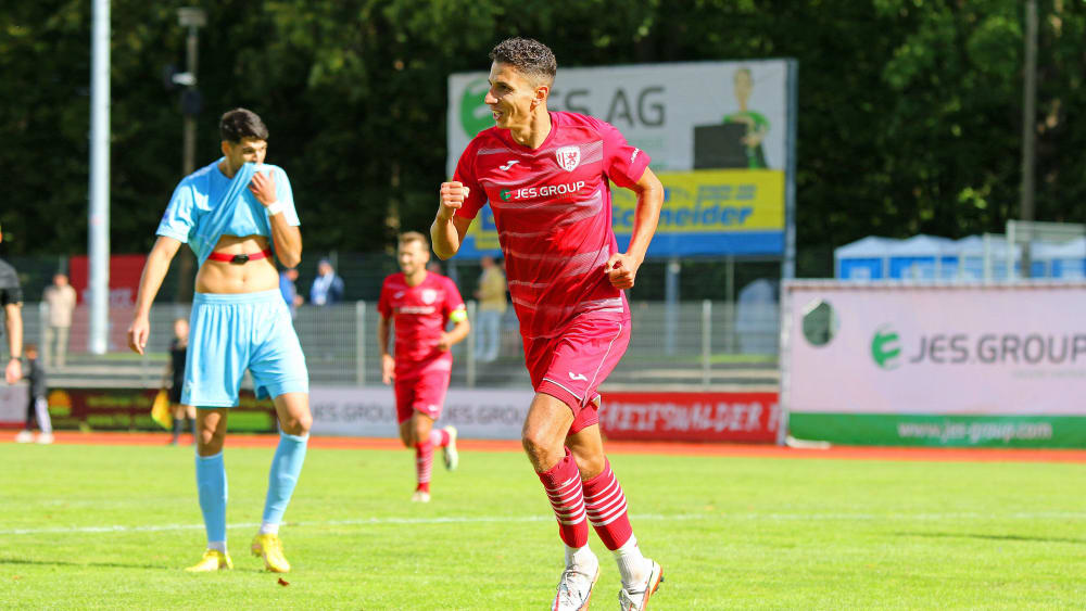 Soufian Benyamina traf doppelt für den Greifswalder FC.