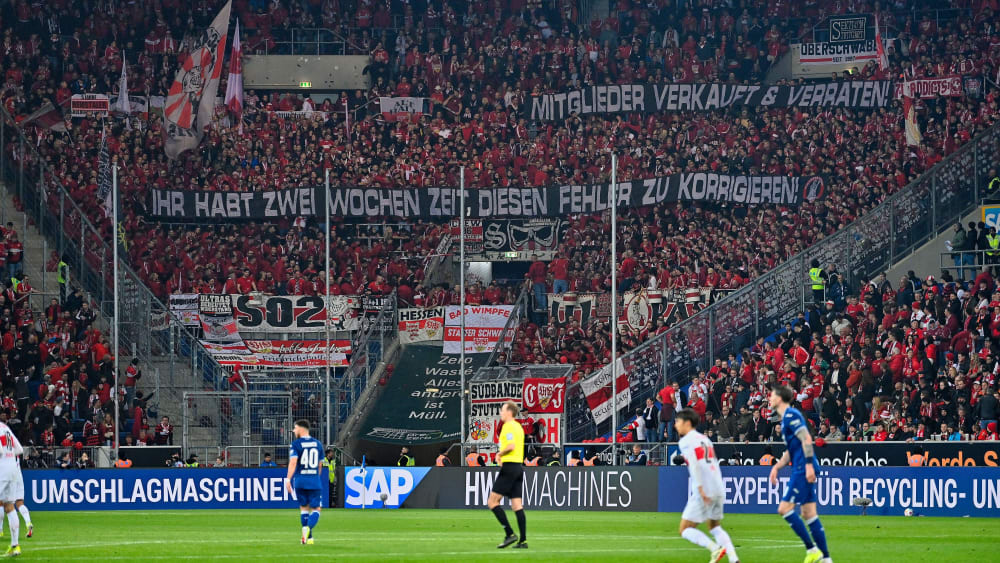 Am Ostersonntag läuft das Ultimatum ab: VfB-Fans in Hoffenheim mit klarer Ansage.