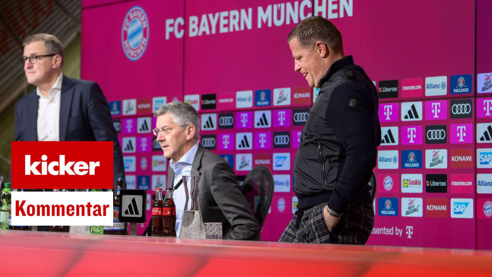 Die Bayern-Verantwortlichen stehen bei der Trainerfrage wieder bei null - hier Jan-Christian Dreesen, Herbert Hainer und Max Eberl (v. li.).