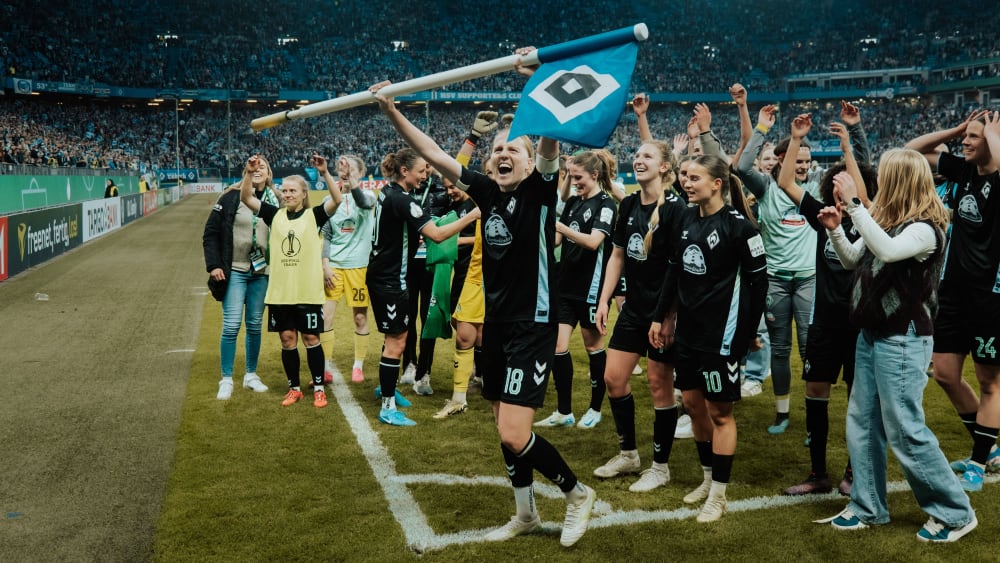 Die Werder-Frauen jubelten im Pokal-Halbfinale in Hamburg.