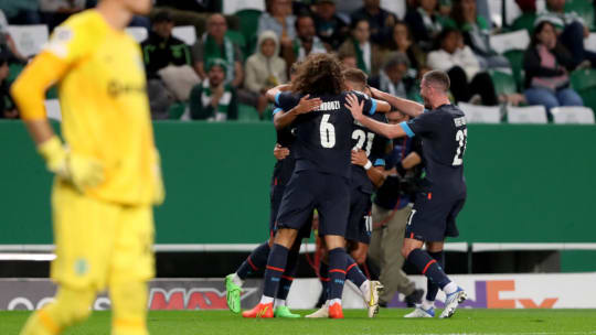 Olympique Marseille bejubelt das 2:0. 