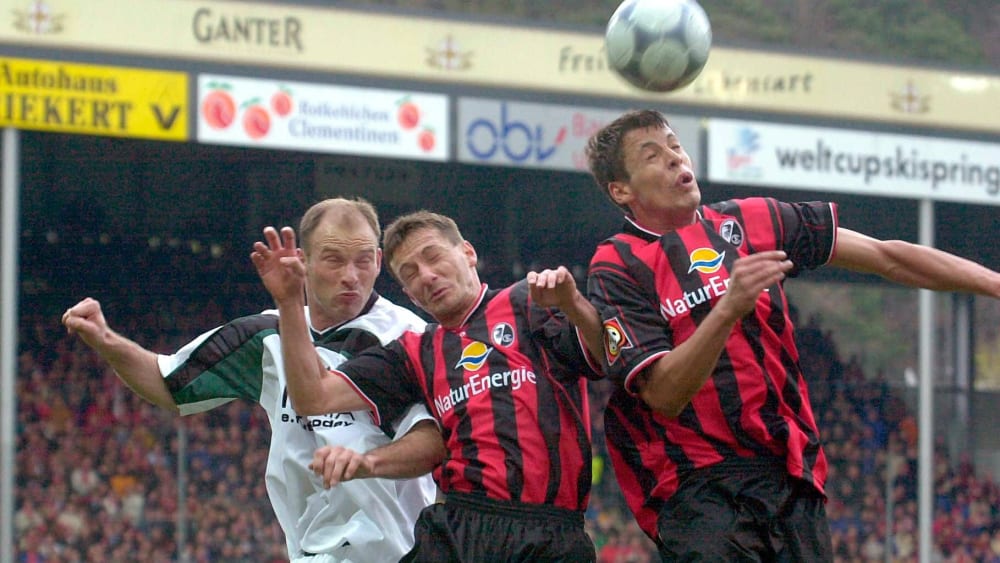 Köpfte Gladbach 2002 zum Sieg:&nbsp;Arie van Lent (links)