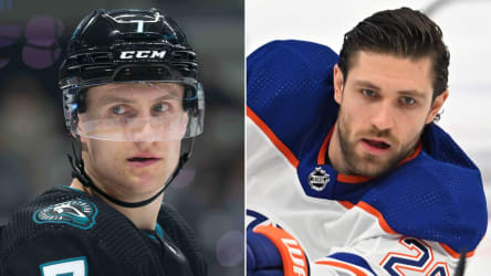 Unterschiedliche Gefühlslagen zum Ende der Regular Season bei Nico Sturm (li.) und Leon Draisaitl.