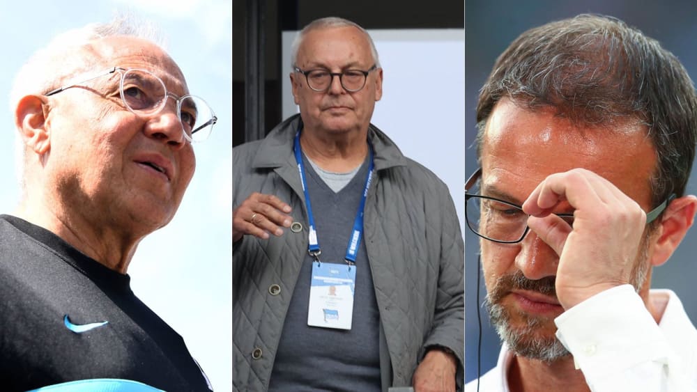 Im Fokus: Felix Magath, Werner Gegenbauer und Fredi Bobic (v.li.).