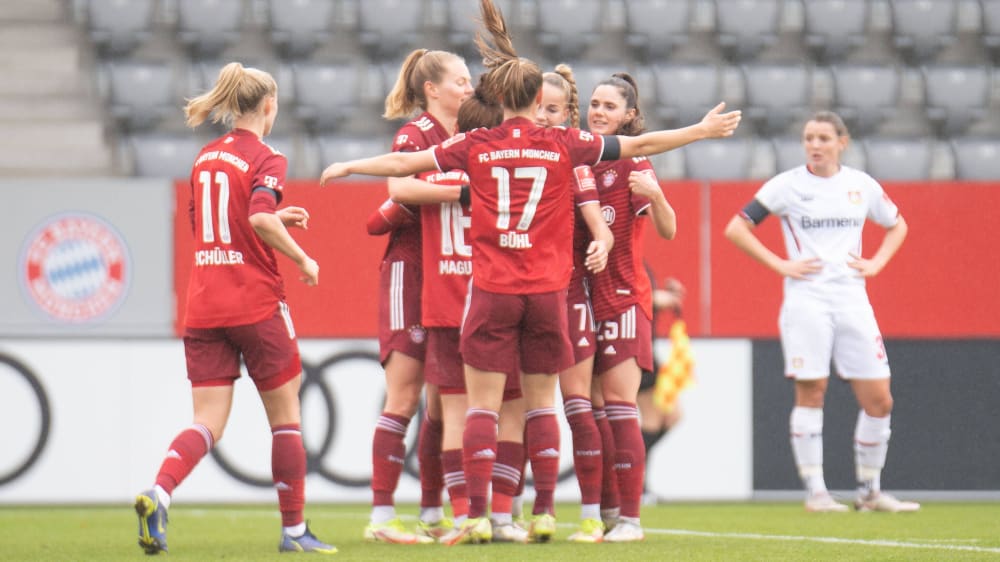 Siebenmal Grund zum Jubeln: Die Frauen des FC Bayern haben ein Schützenfest gefeiert.