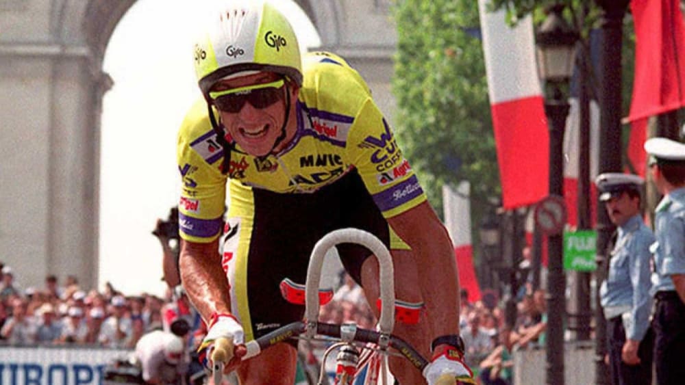 Greg LeMond bei seinem Toursieg 1989