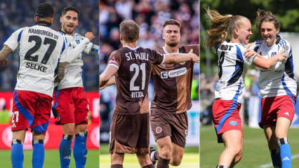 Drei Erstligisten stellt Hamburg in der kommenden Spielzeit: St. Pauli sicherte sich den Klassenerhalt in der Bundesliga, die Männer und Frauen des HSV stiegen jeweils ins Oberhaus auf.
