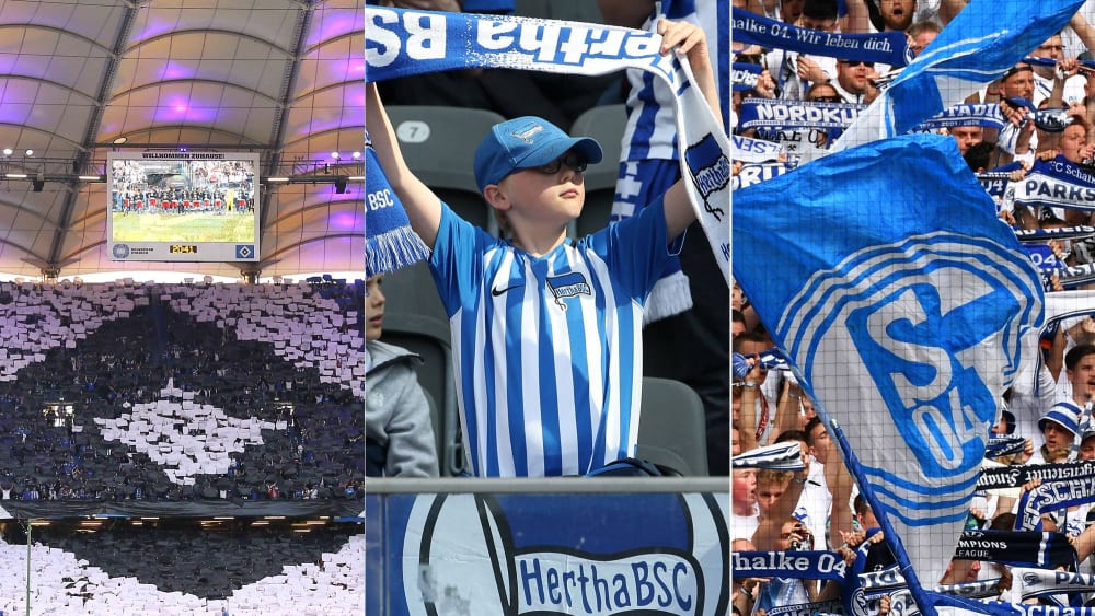 HSV, Hertha, Schalke und viele mehr - geballte Tradition in der 2. Liga.