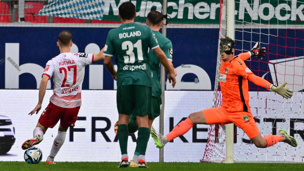 Als noch der Fußball im Mittelpunkt stand: Kother traf zur 1:0-Führung für die Gastgeber.