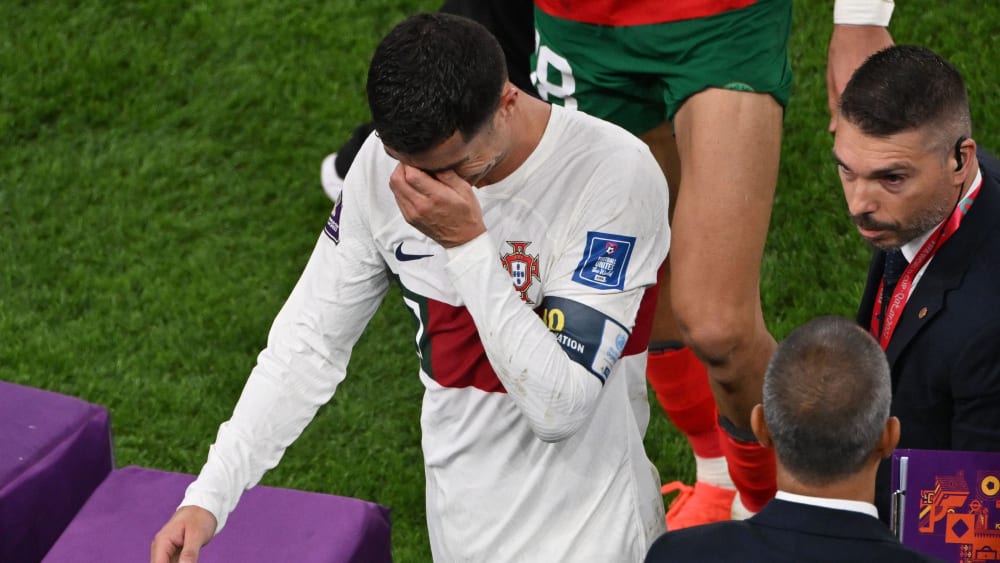 Bittere Tränen: Cristiano Ronaldo nach Portugals WM-Aus gegen Marokko.