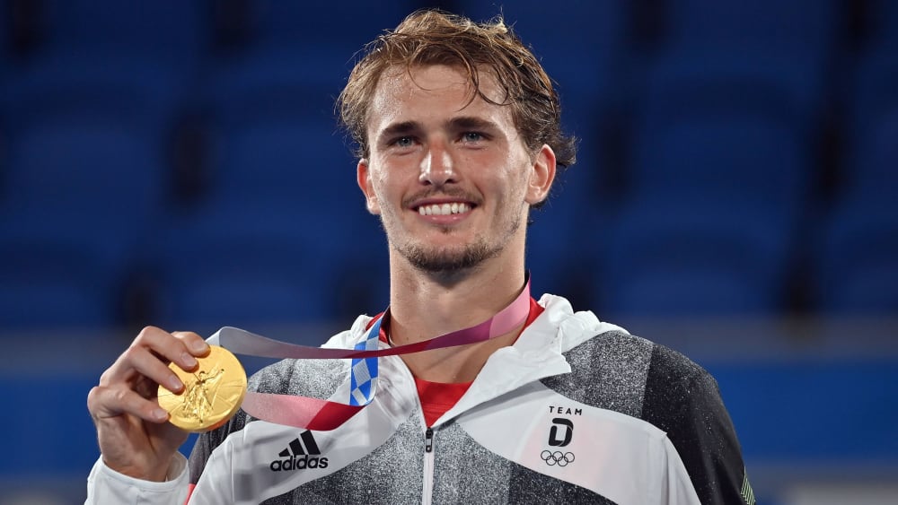 Stolzer Goldmedaillen-Gewinner: Alexander Zverev.