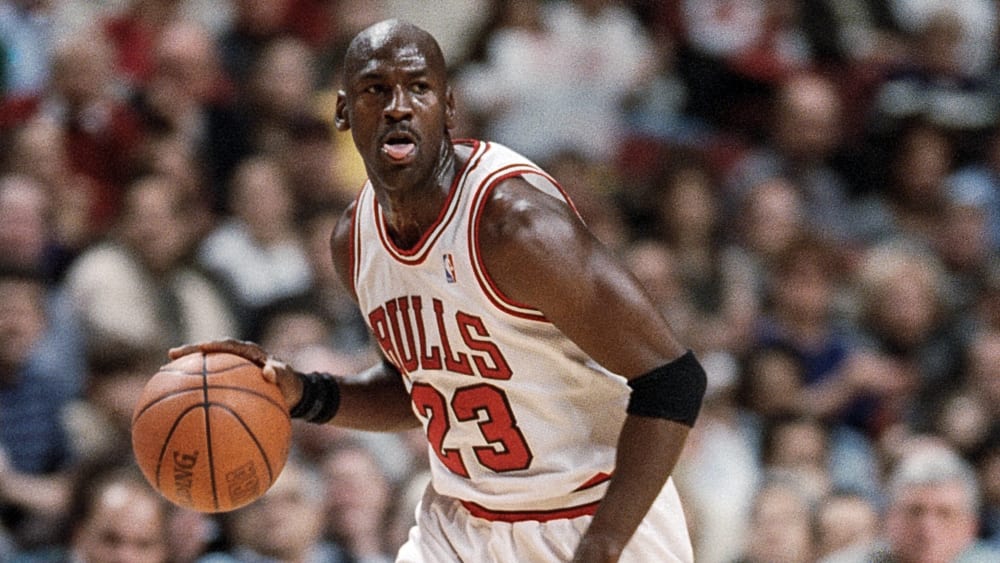 Einer der besten Basketball-Spieler aller Zeiten: Michael Jordan.