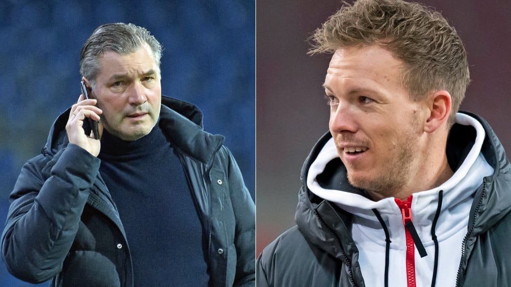 Fanden 2018 nicht zueinander: Dortmunds Sportdirektor Michael Zorc und Leipzigs Trainer Julian Nagelsmann.