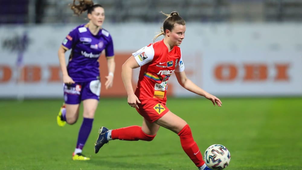 Gegen die Austria feierte Sarah Mattner-Trembleau mit den "Wölfinnen" einen 6:0-Kantersieg.