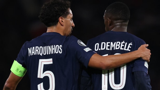 Marquinhos und Ousmane Dembelé