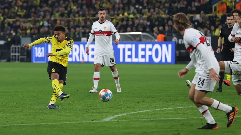 Erstmals in der Bundesliga erfolgreich: Malens abgefälschtes Tor zum 1:0.