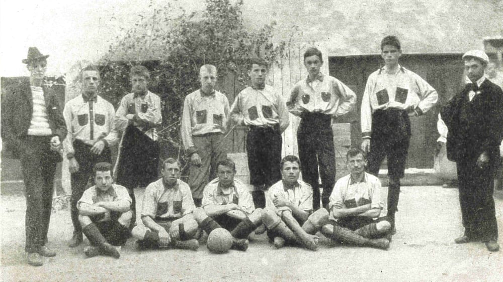 Das älteste Mannschaftsfoto, das es vom SK Rapid gibt.
