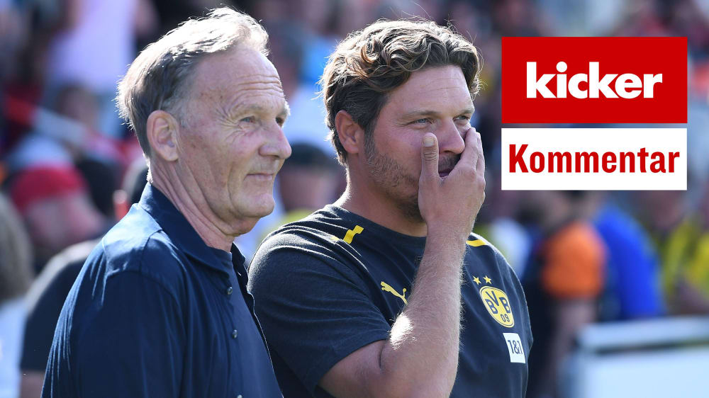 Mit erhobenem Haupt verlässt Edin Terzic (re.) Hans-Joachim Watzke und Borussia Dortmund.