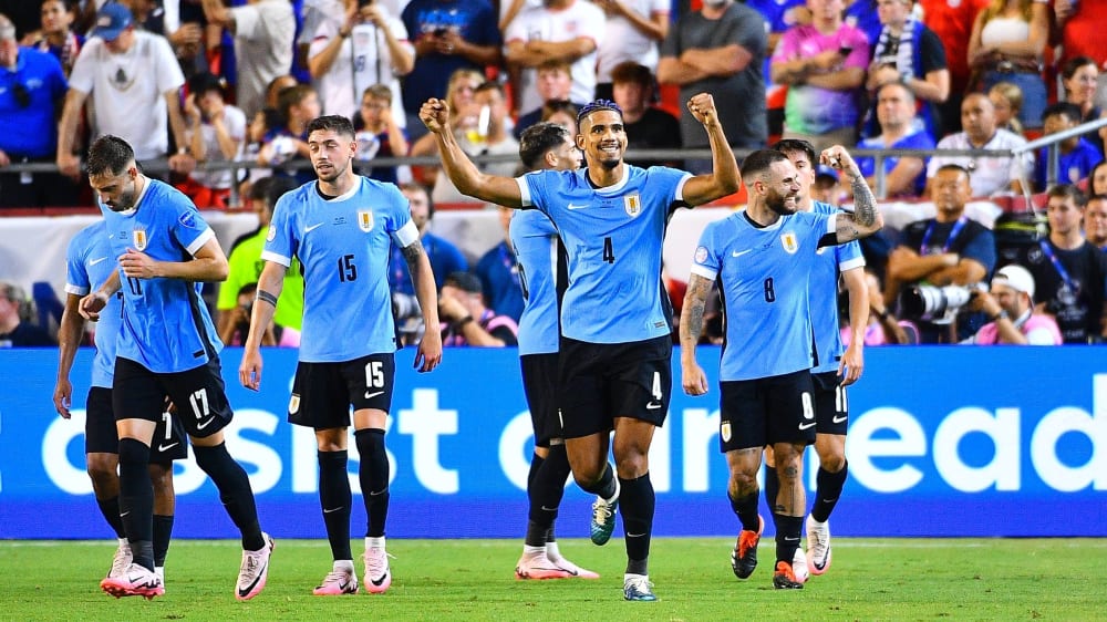 Jubelnde Celeste: Uruguay gewinnt im Arrowhead Stadium in Kansas City.
