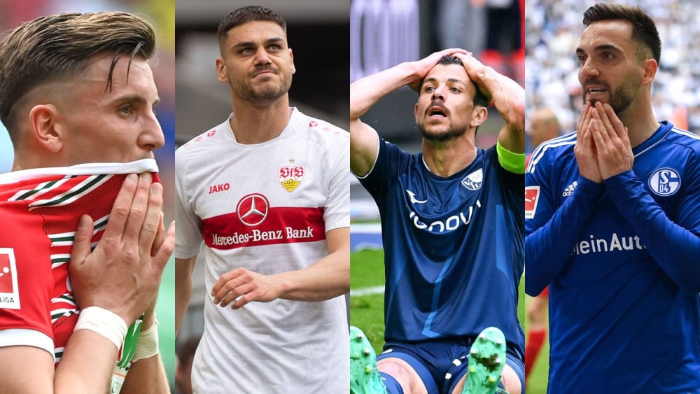 Bangen bis zum Schluss: Augsburg, Stuttgart, Bochum und Schalke wissen noch nicht, ob sie 2023/24 noch erstklassig sind.