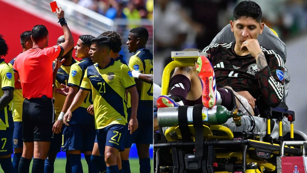 Mussten ungewollt früh vom Platz: Ecuadors Enner Valencia sah Rot, Edson Alvarez (re.) verletzte sich mutmaßlich schwerer.