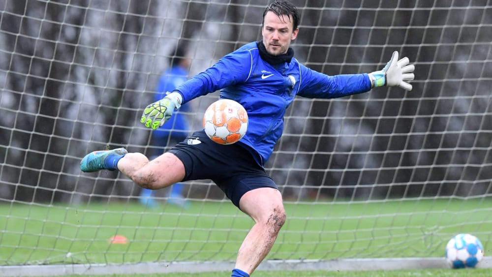 Bochums Stammkeeper wieder im Training: Manuel Riemann.