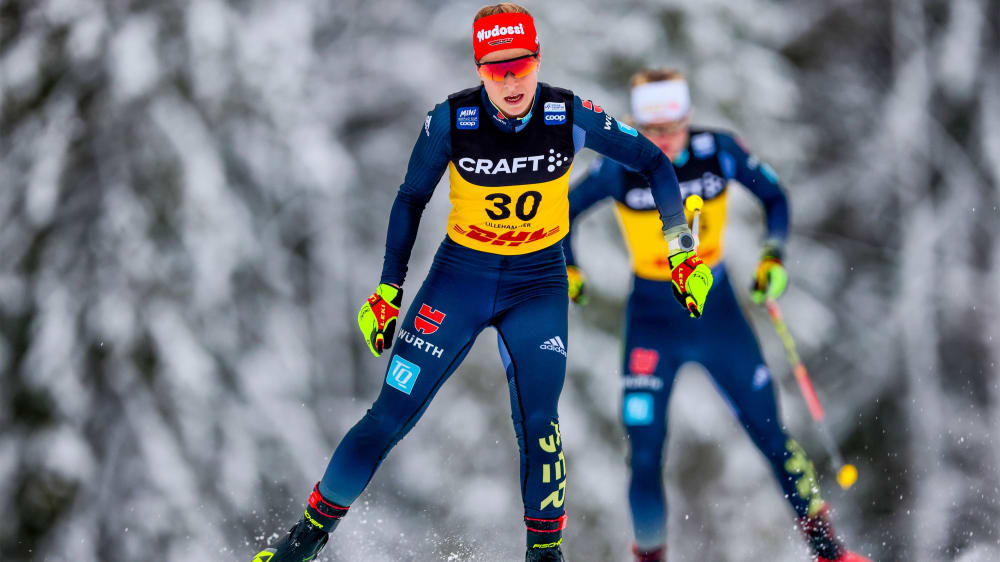 Katharina Hennig wurde in Lillehammer über die 10 Kilometer in der freien Technik Zweite.