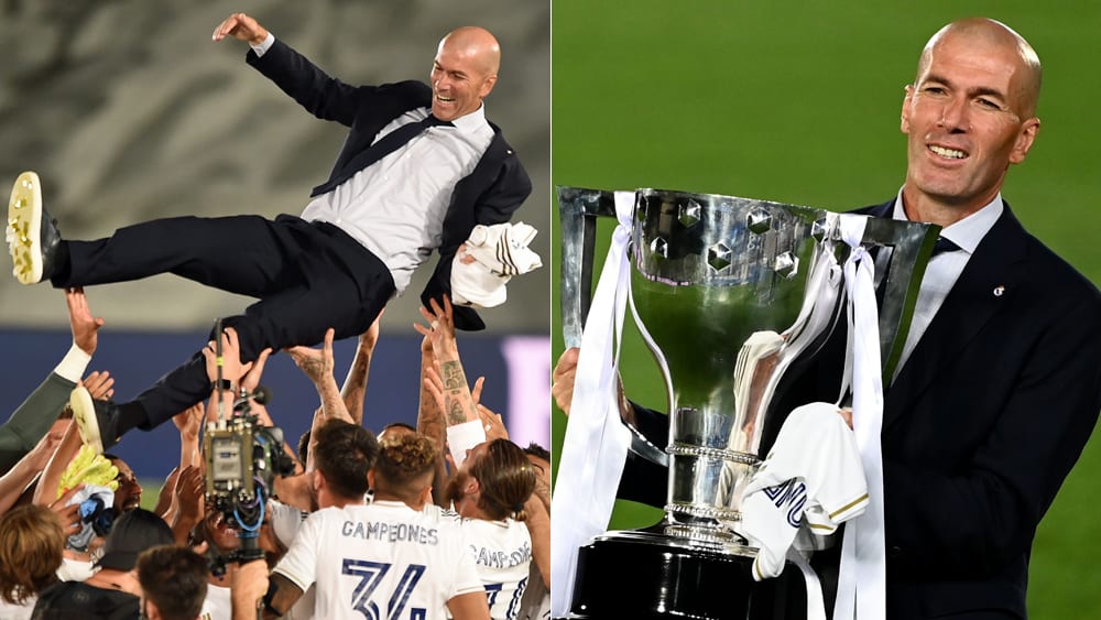 Der Meister-Dirigent: Trainer Zinedine Zidane.