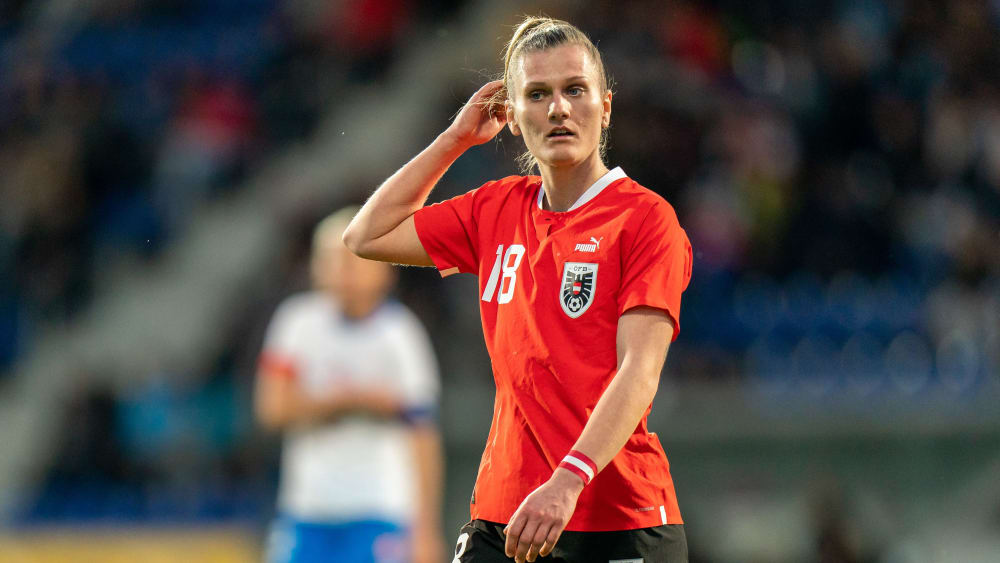 Viktoria Pinther will mit dem ÖFB-Team für einen Sieg sorgen.