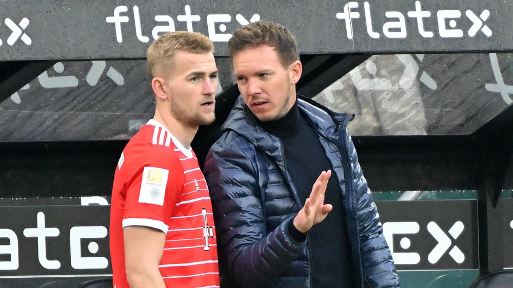 Ihre gemeinsame Zeit beim FC Bayern dauerte nicht mal ein Jahr: Matthijs de Ligt und Julian Nagelsmann.