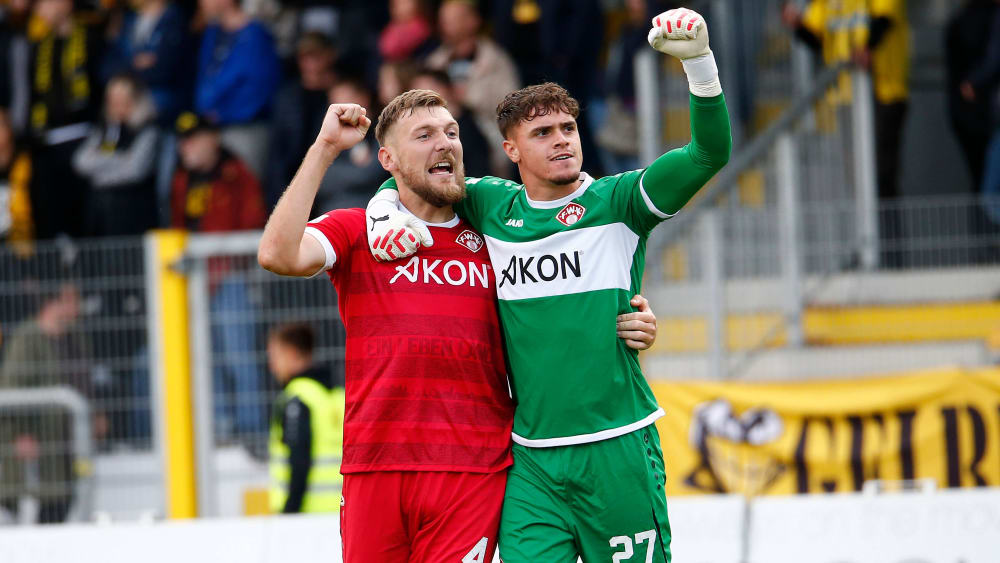 Die Würzburger Kickers feierten in Burghausen den 20. Saisonsieg