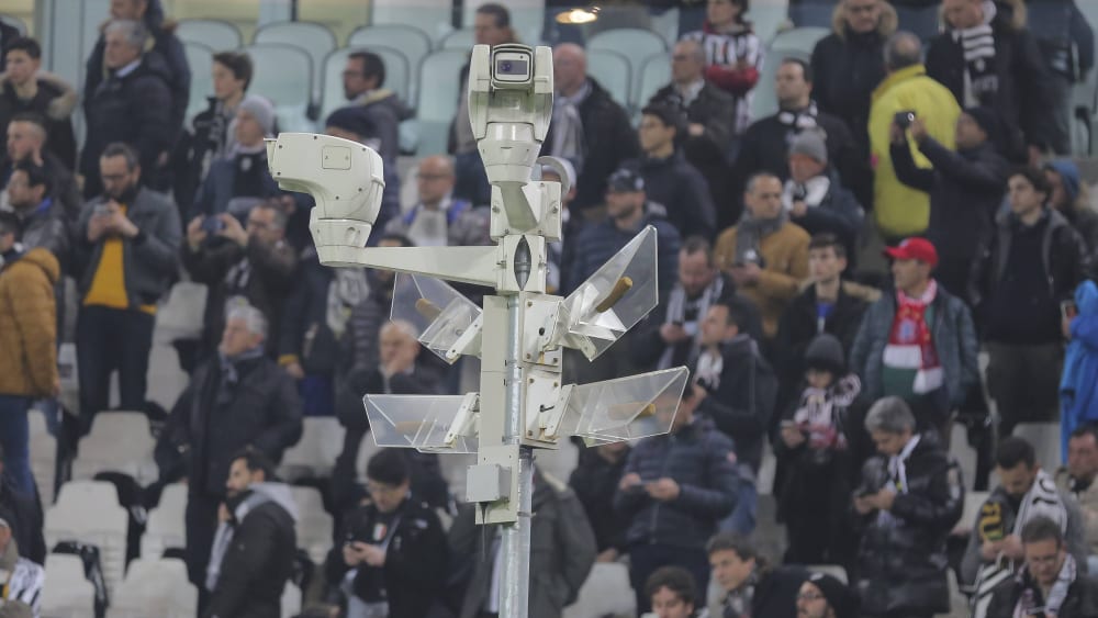 Überwachungskameras im Stadion von Juventus Turin.