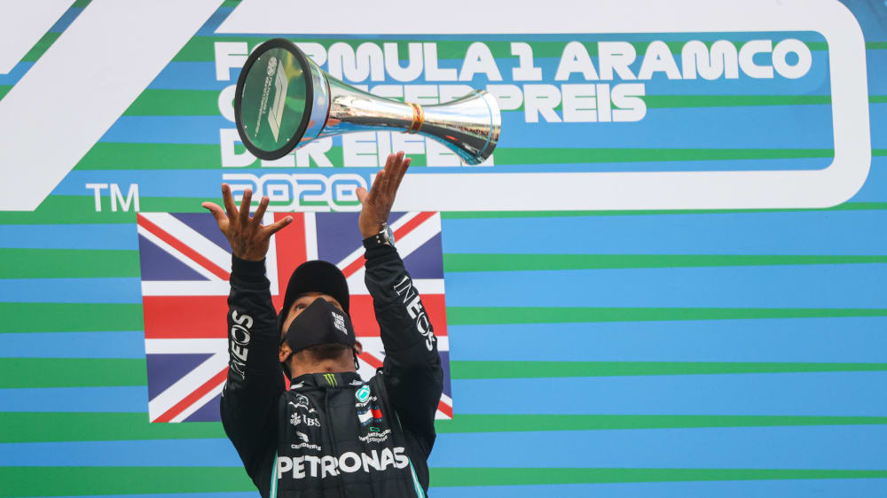 Lewis Hamilton fuhr in der Eifel einen souver&#228;nen Sieg ein - es war der 91. seiner Formel-1-Karriere.