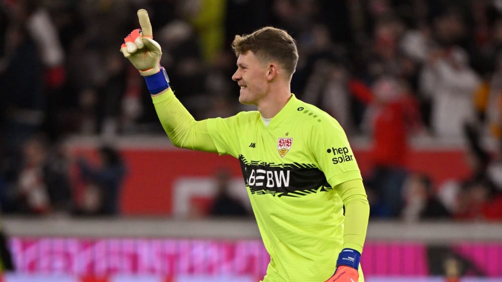 Torwart Alexander Nübel trug sich beim VfB-Sieg in die Scorerliste ein.
