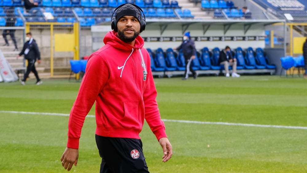 Seine neue Heimat: Terrence Boyd beim Spiel der Roten in Mannheim im Februar 2022.
