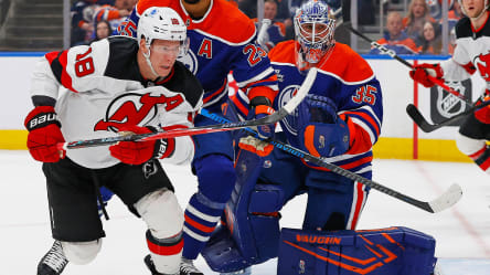 Niederlage trotz guter Goalie-Leistung: An Tristan Jarry lag es nicht, dass die Oilers gegen die Devils den Kürzeren zogen.