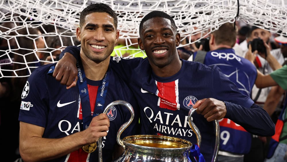 Achraf Hakimi und Ousmane Dembelé