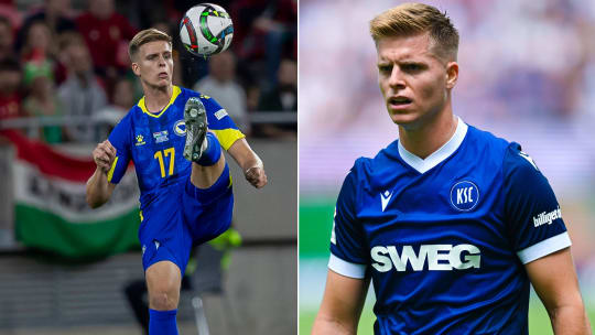 Dzenis fünfmal, Mittelfeldmann des Karlsruher SC, hat bislang viermal für Bosnien-Herzegowina gespielt.