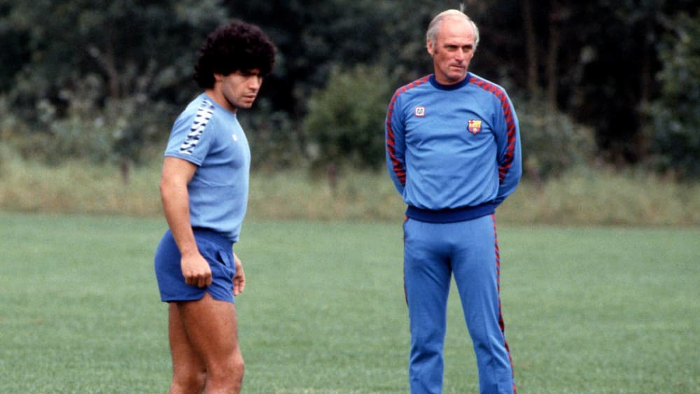 Pures Unverst&#228;ndnis: Udo Lattek und Diego Maradona in der Saison 1982/83 beim FC Barcelona.
