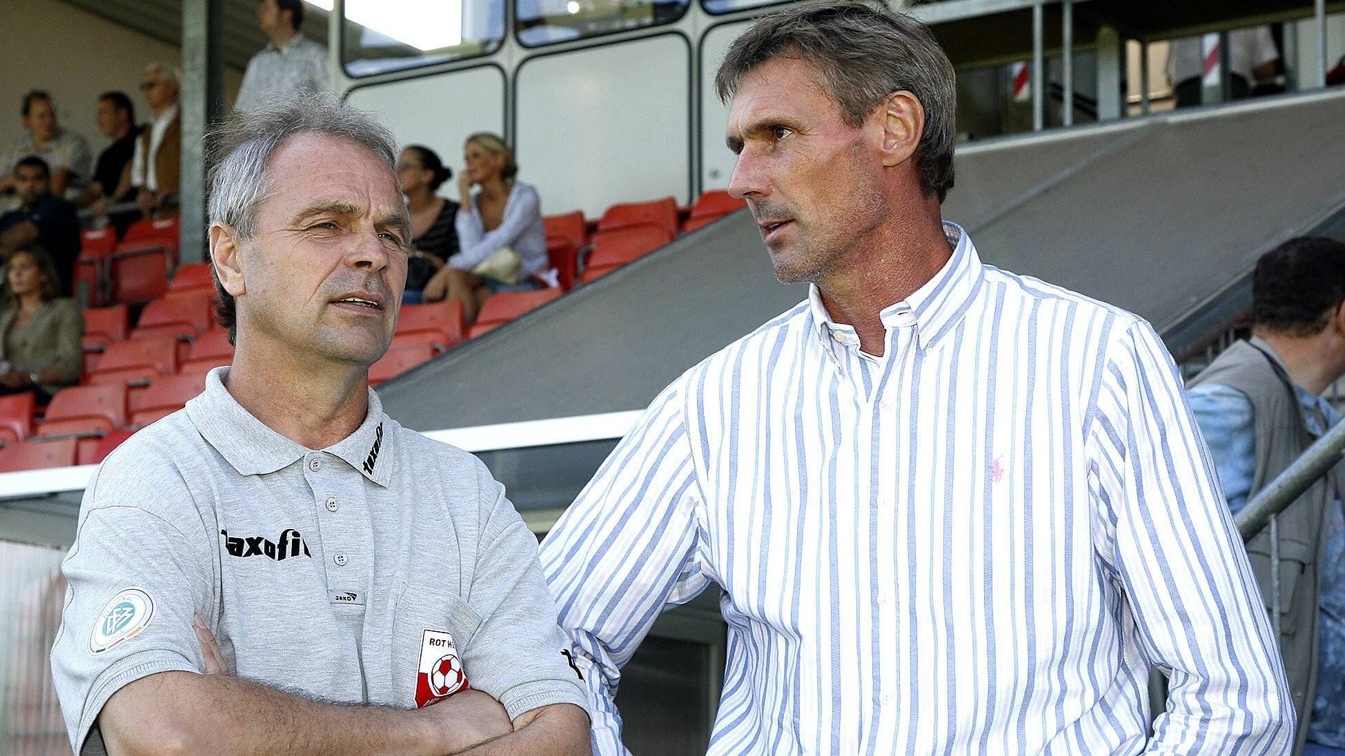 Bernard Dietz und Rudi Bommer (re.)