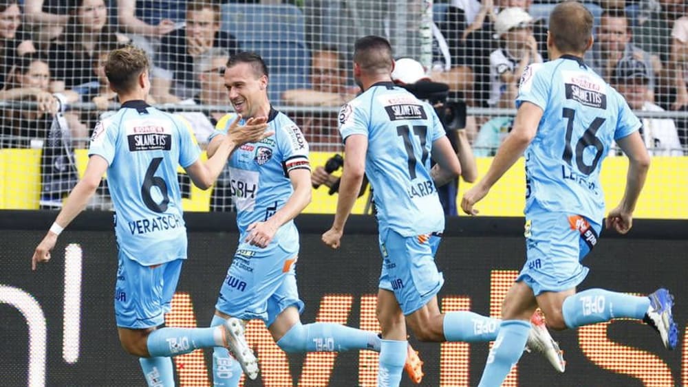 Die Wolfsberger schenkten Sturm Graz vier Tore ein.