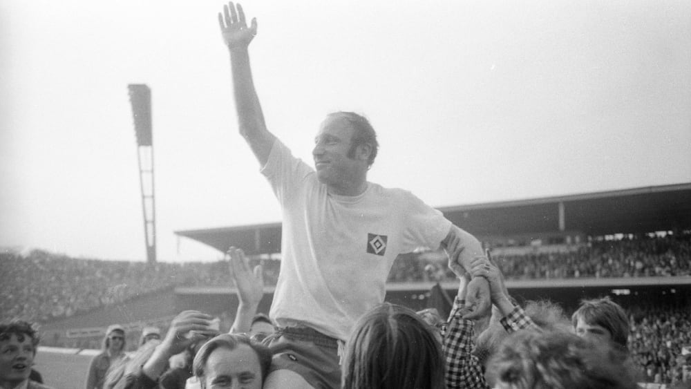 Abschiedsspiel in Hamburg 1972: Uwe Seeler.