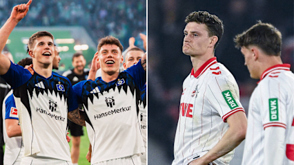 Unterschiedliche Stimmungen: Der HSV ist nah am Klassenerhalt, der 1. FC Köln steckt in der Krise.