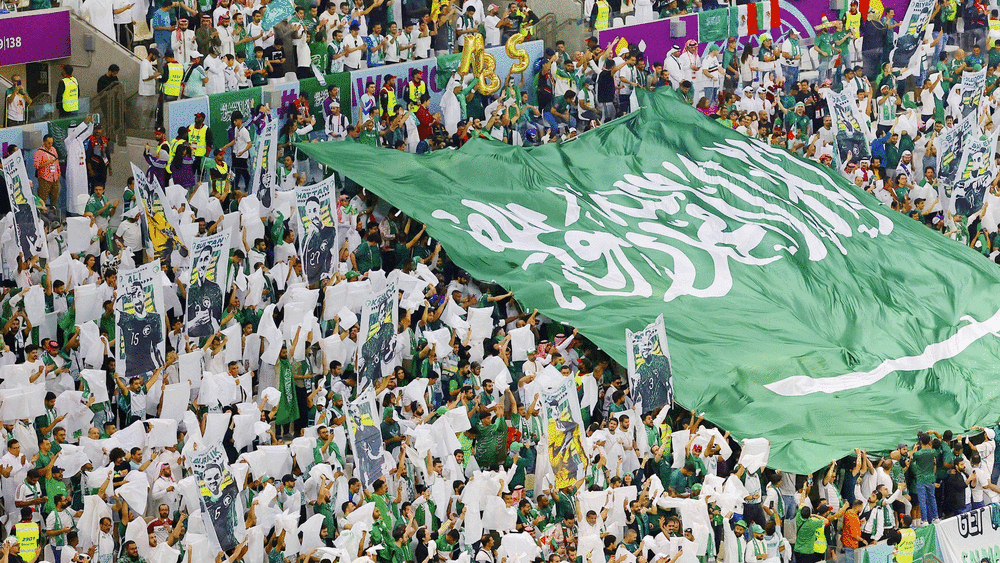 Winter-WM kennen sie: Fans von Saudi-Arabien bei der Endrunde in Katar.