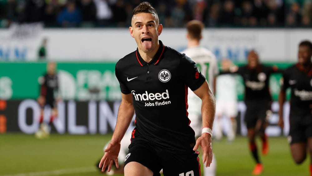 Treffer in letzter Sekunde: Rafael Borré sicherte der Eintracht drei Punkte.