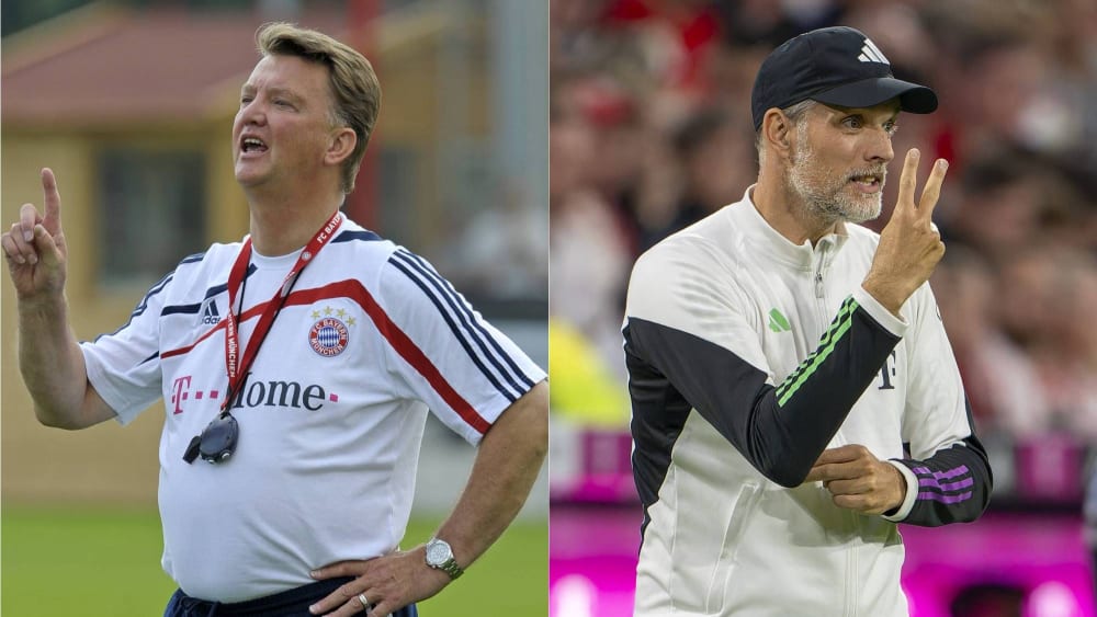 Der FC Bayern blickt auf eine prägende Zeit unter Louis van Gaal (li.) zurück, die Ära-Tuchel dauert noch an - doch schon jetzt gibt es einige Parallelen.