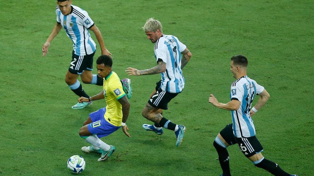Rodrygo in der Partie gegen Argentinien.