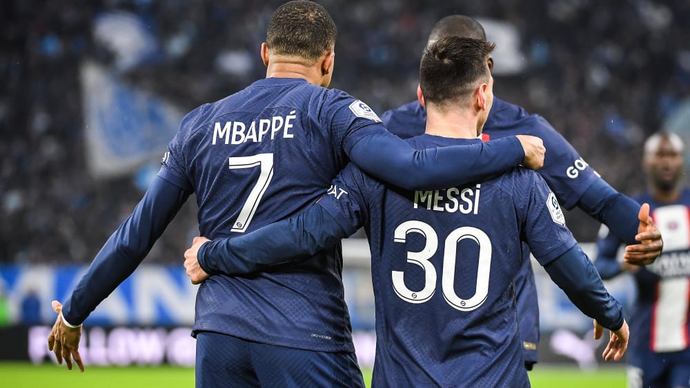 Schalteten Marseille fast im Alleingang aus: Kylian Mbappé und Lionel Messi (v.l.).