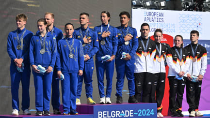 Das deutsche Wasserspringer-Team wurde bei der Schwimm-EM hinter Spanien und der Ukraine Dritter.