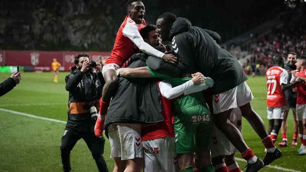 Braga feierte im Pokal-Viertelfinale gegen Benfica.&nbsp;